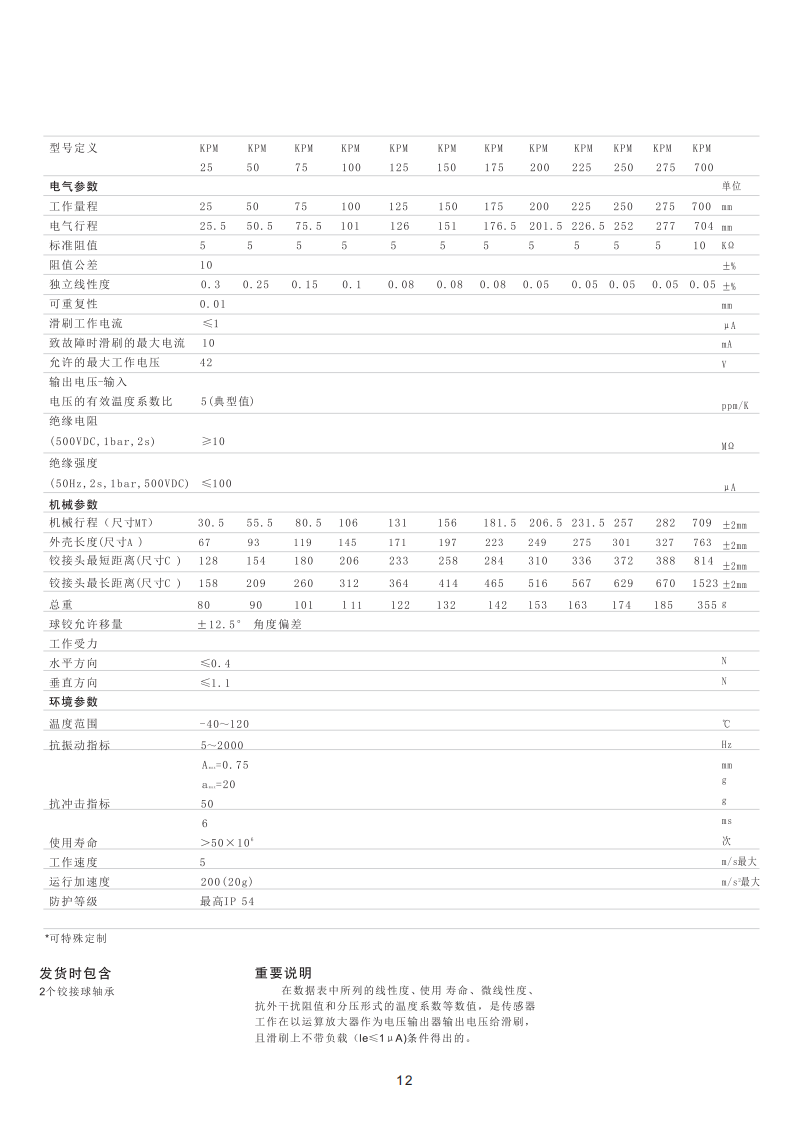 KPM铰接式直线位移传感器