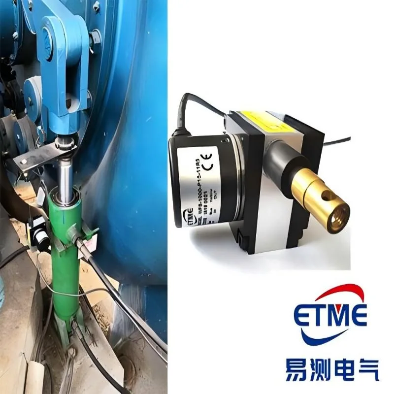 ETME拉绳位移传感器在液压油缸上的外置应用