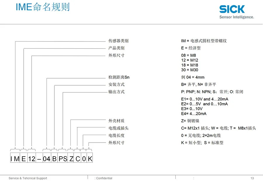 SICK 接近开关IME12系列