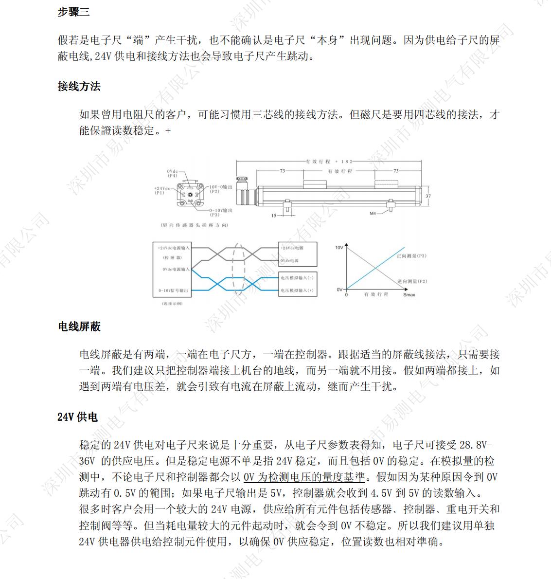 模拟量磁位移传感器(电子尺)位置读数跳动如何找到原因？